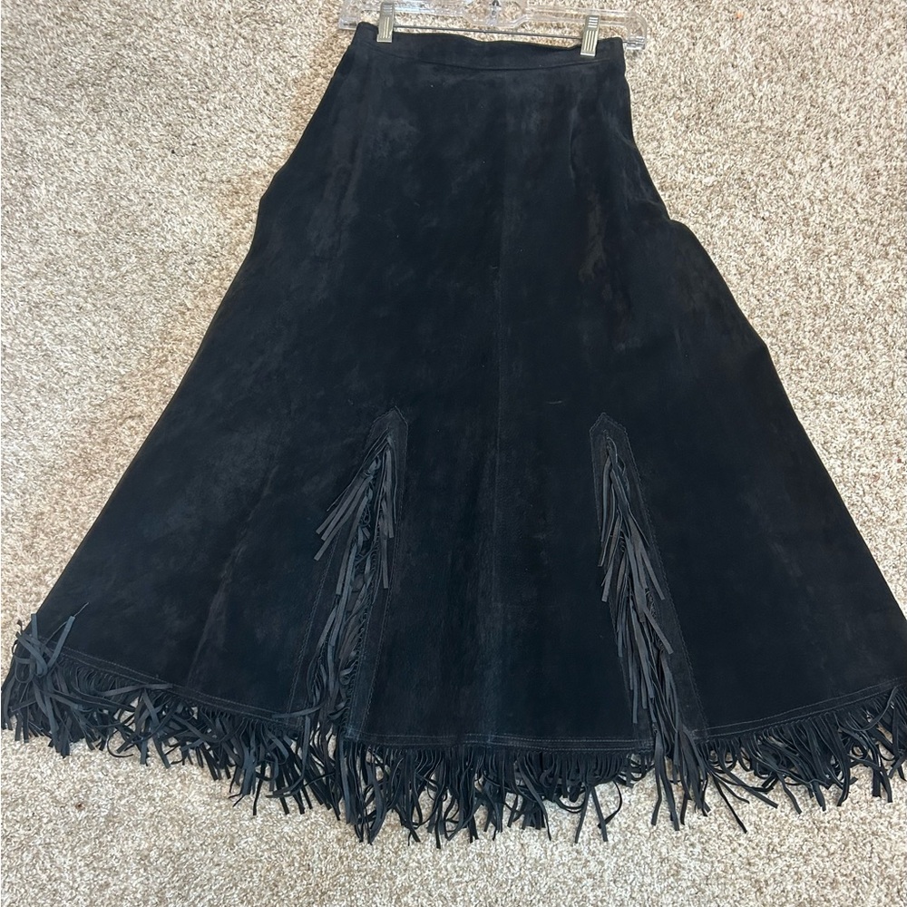 Patricia Wolf Black Velvet Skirt